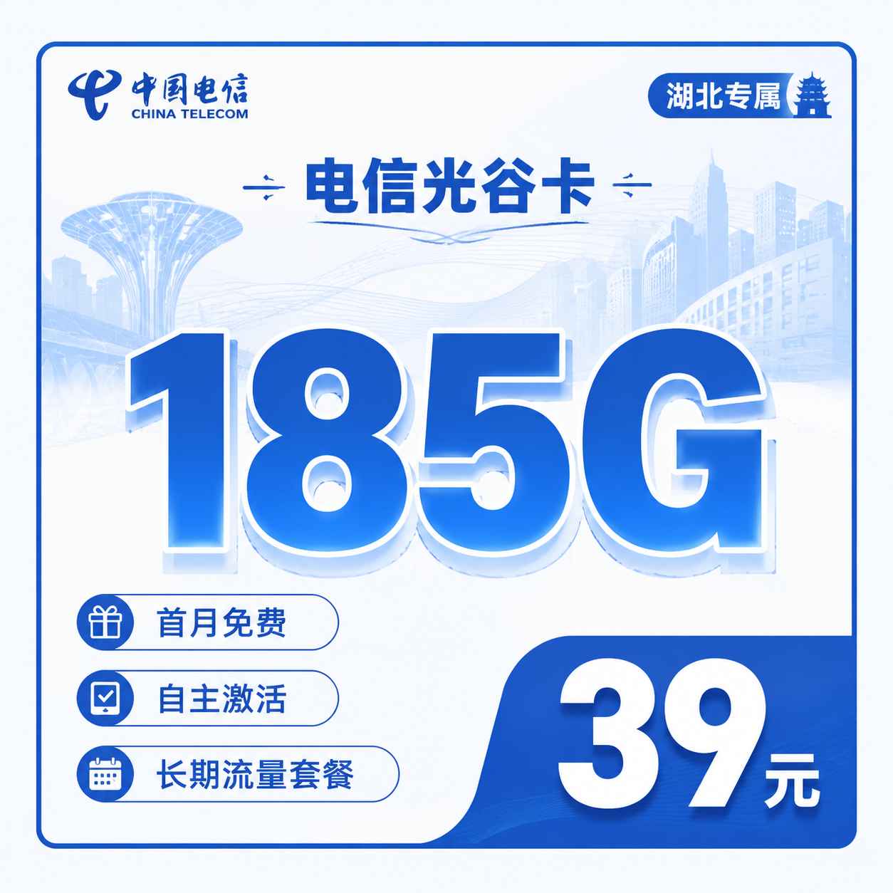 湖北电信流量卡光谷卡-banner展示图